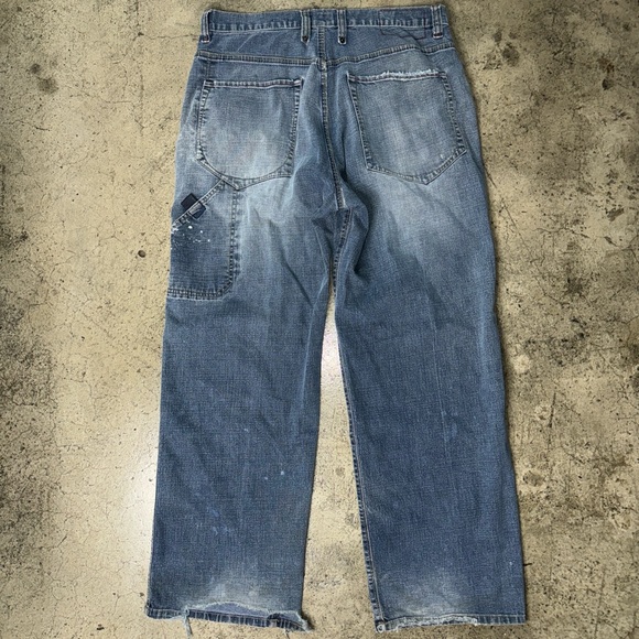Unionbay flex carpenter jeans thrashed vintage denim size 34 x 32 - Picture 6 of 8